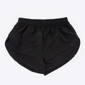LOS ANGELES APPAREL BLACK NYLON TRACK SHORTS NYLON TAFFETA RUNNING SHORTS MEDIUM